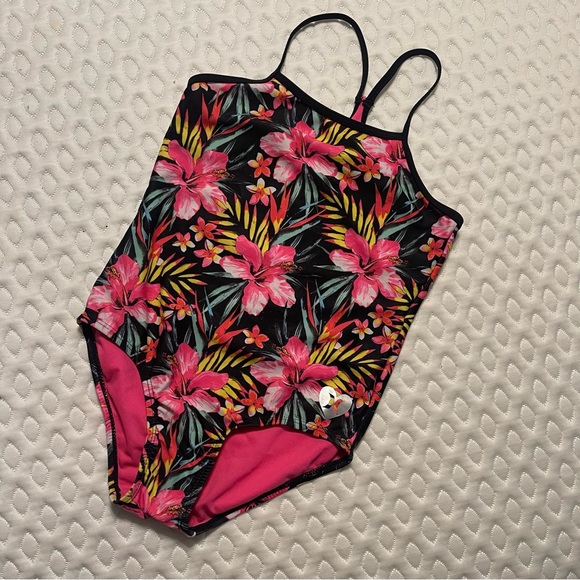 Hurley Girls' One-Piece Swimsuit black (hyper pink) - Picture 7 of 8